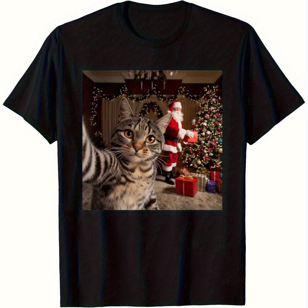 Tričko s vianočnou mačičkou