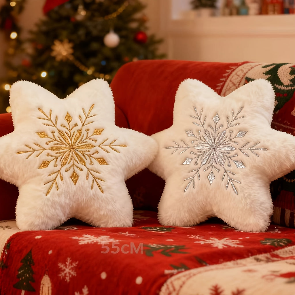 Vianočný vankúšik – snehová vločka