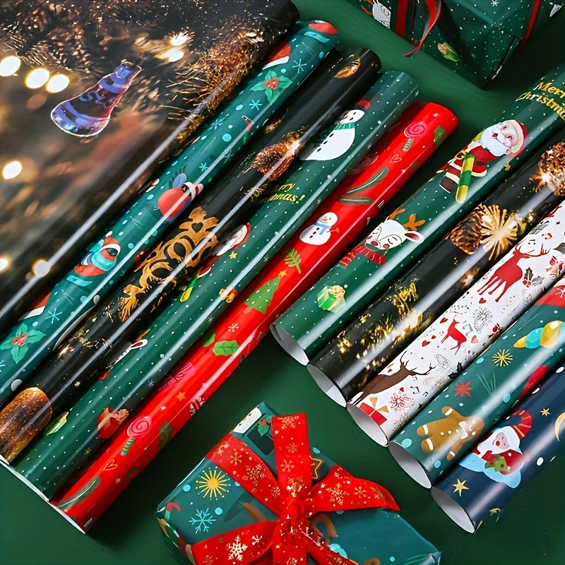 Vianočný baliaci papier – 12 ks