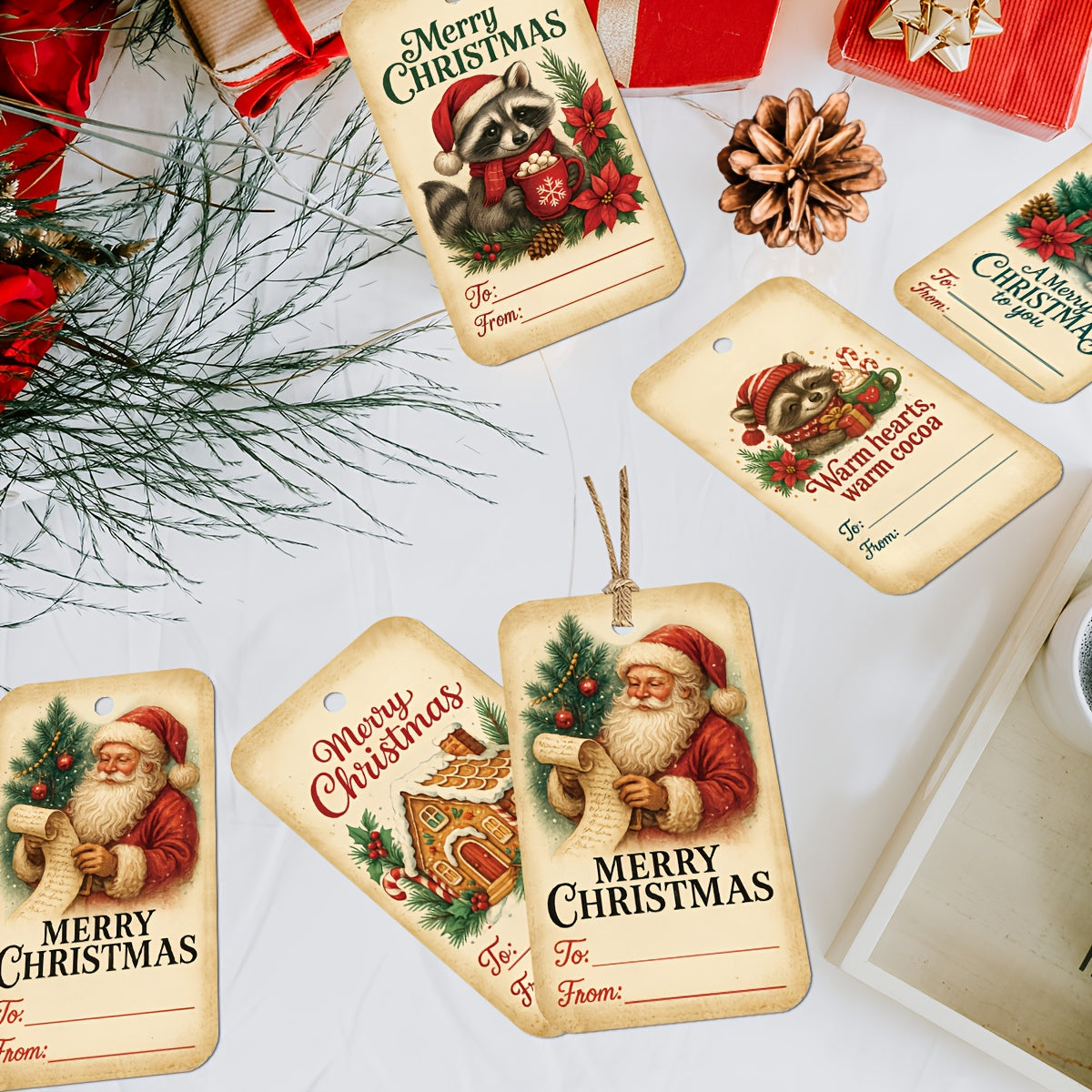 Vianočné darčekové štítky – 50ks