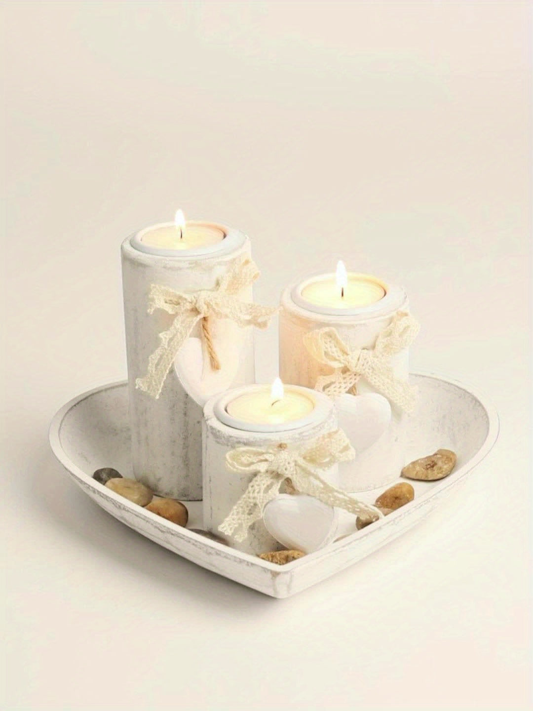 Súprava svietnikov – biela