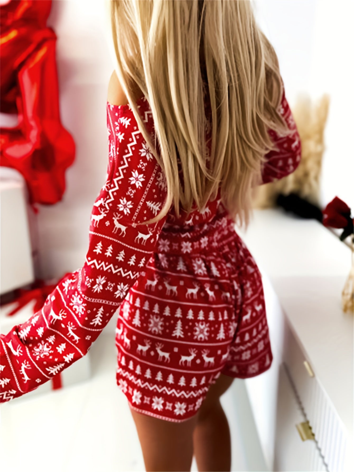 Vianočné pyžamko – červené