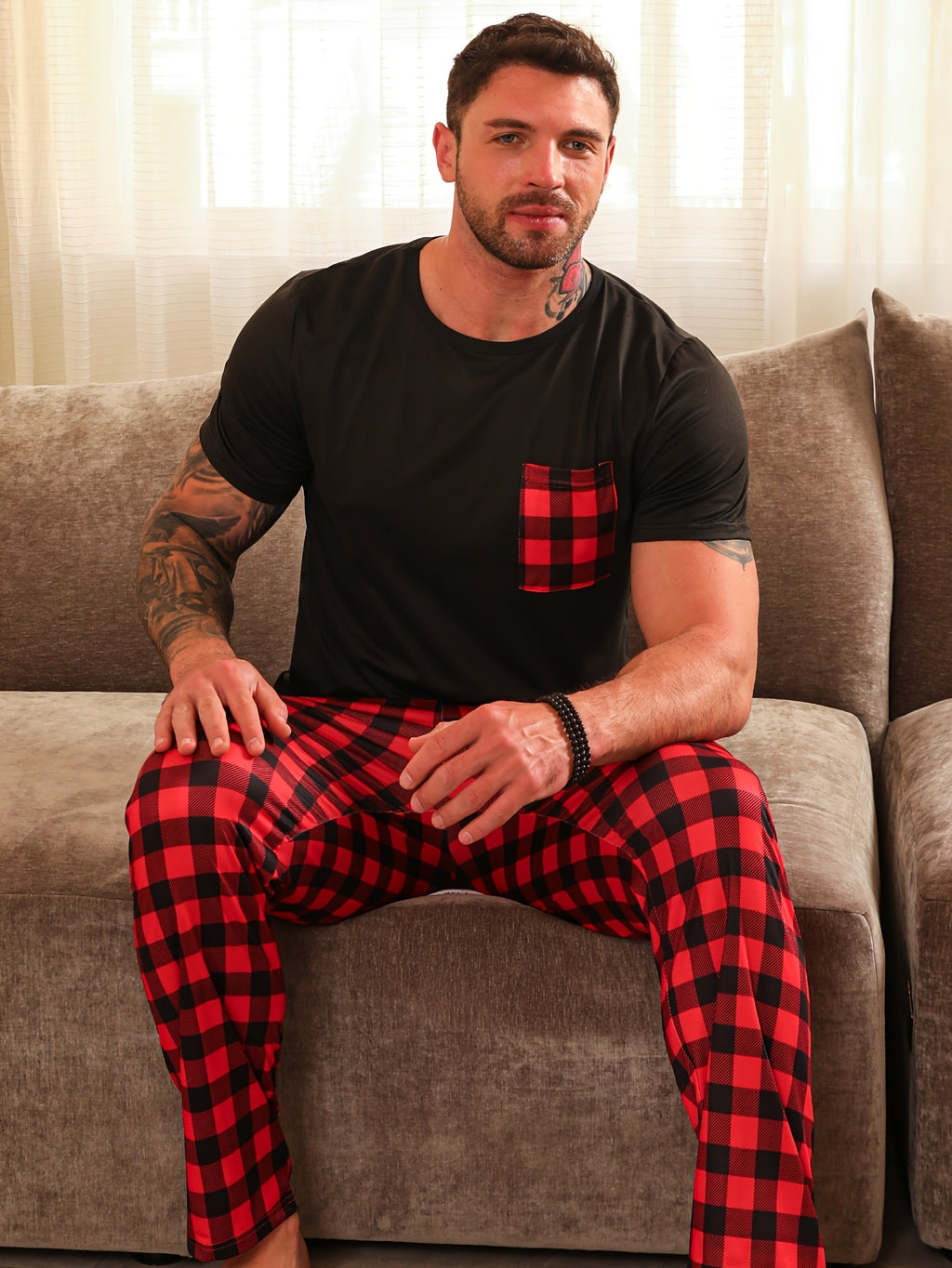 Pánske pyžamo – kárované