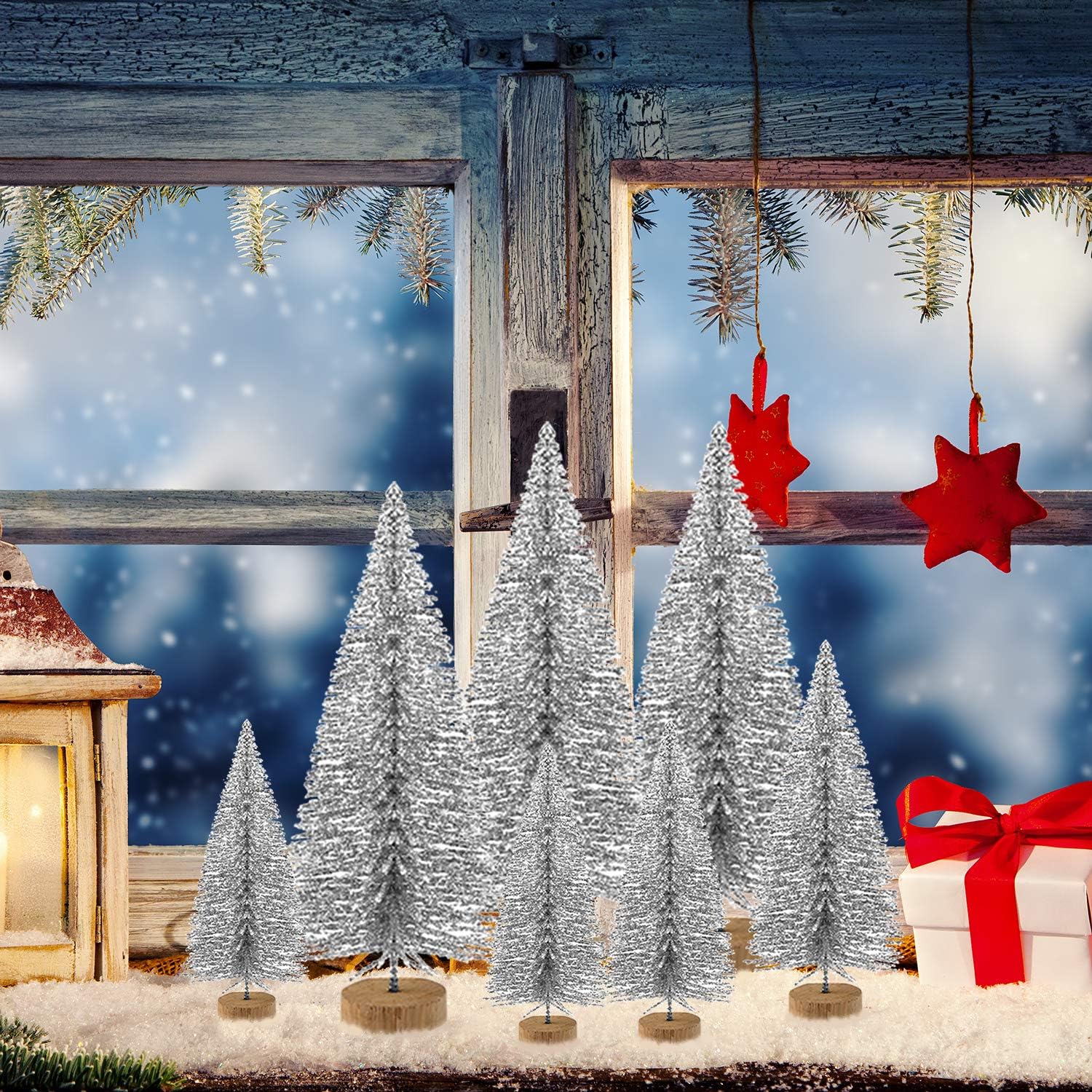 Mini Vianočné stromčeky – strieborné