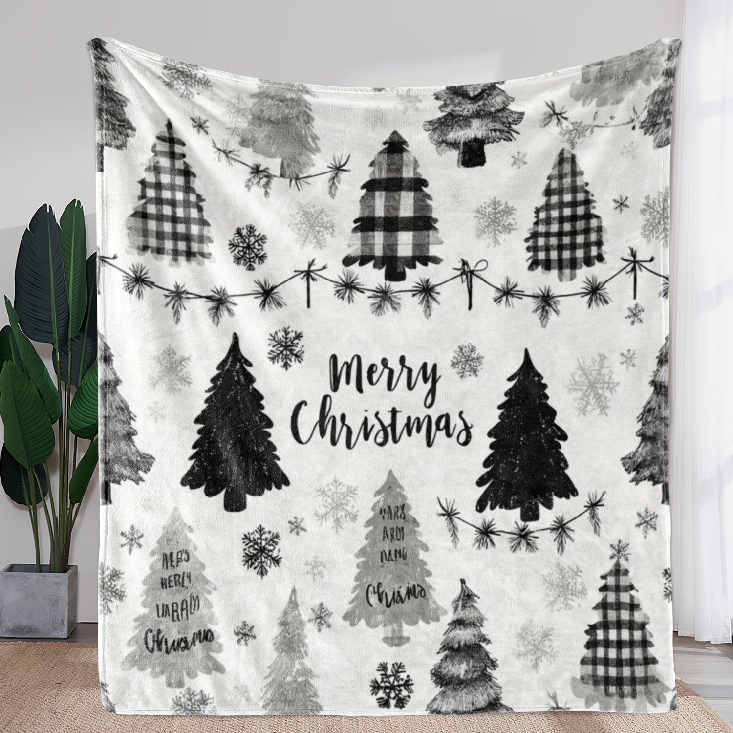 Deka – čierno biela károvaná