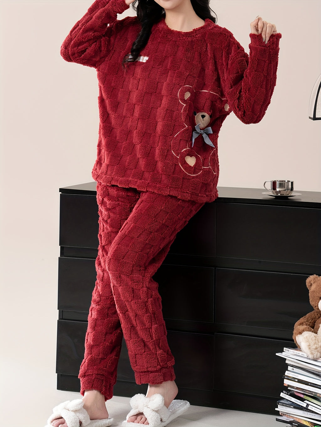 Dámsky zimný pyžamový setík – medvedík