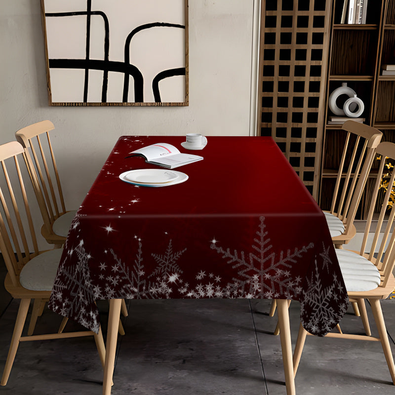 Obrus – červený snehuliak