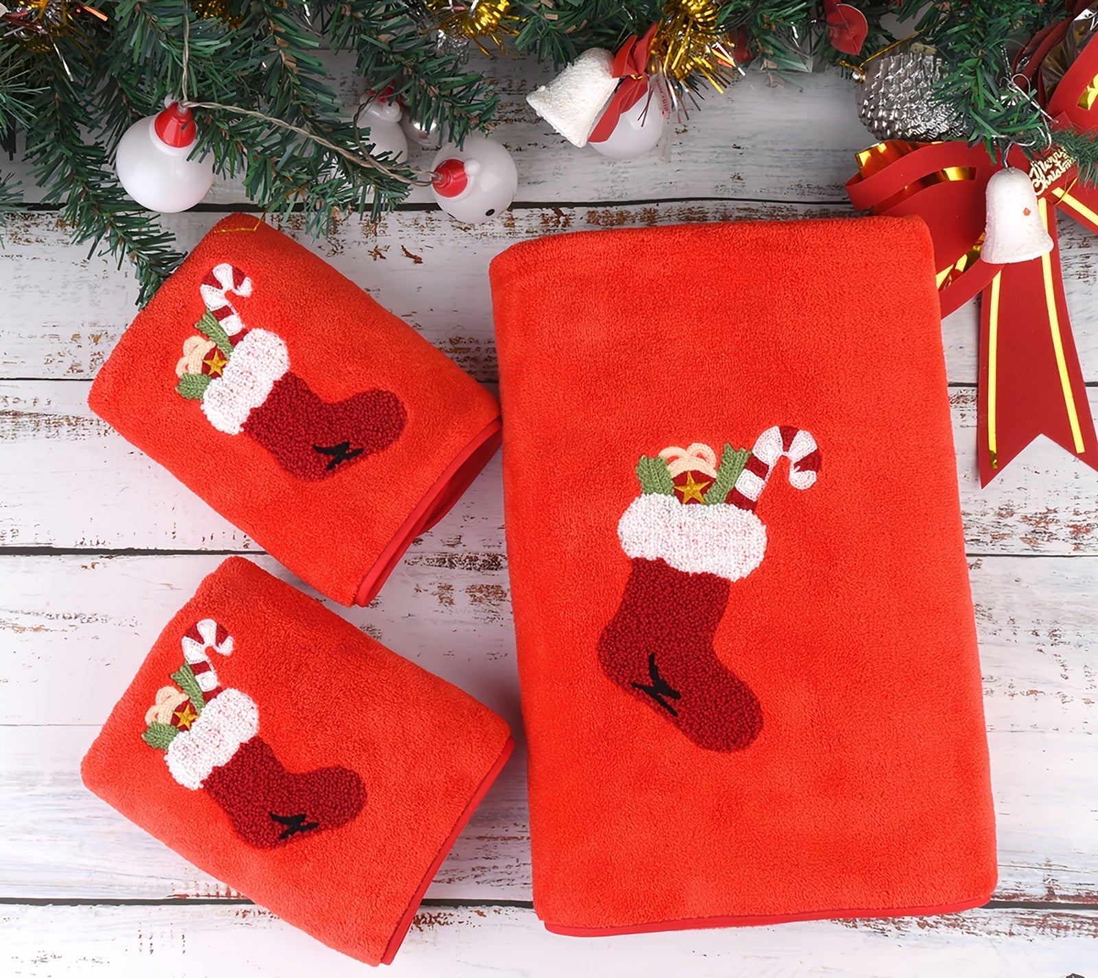Vianočné uteráky – 3ks rôzne farby