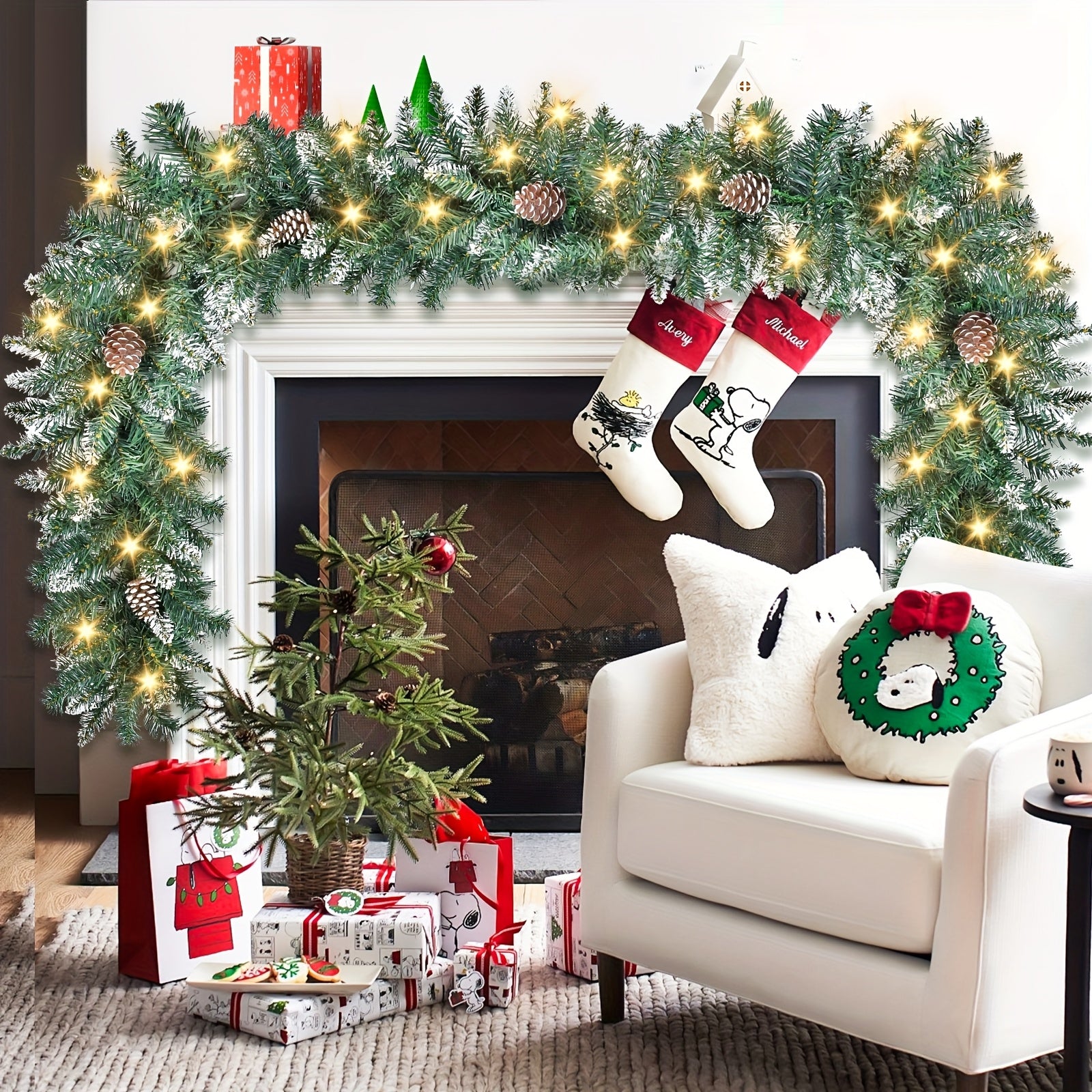 Vianočné svetielka – umelý ratan