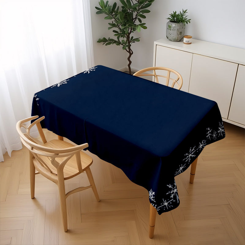 Obrus – modro-biely snehový vzor