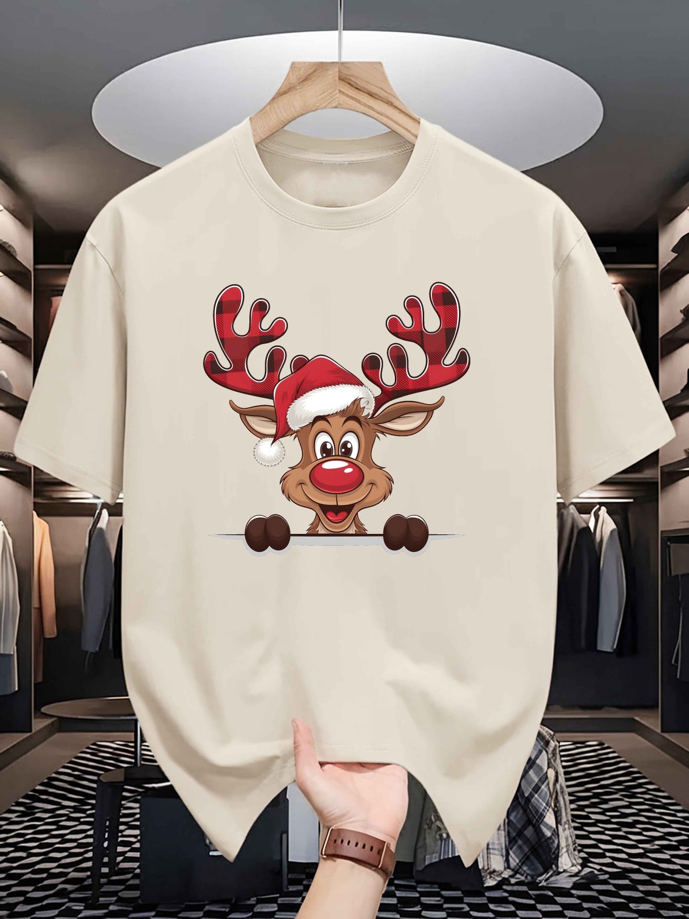 Tričko s vianočným sobíkom – rôzne farby