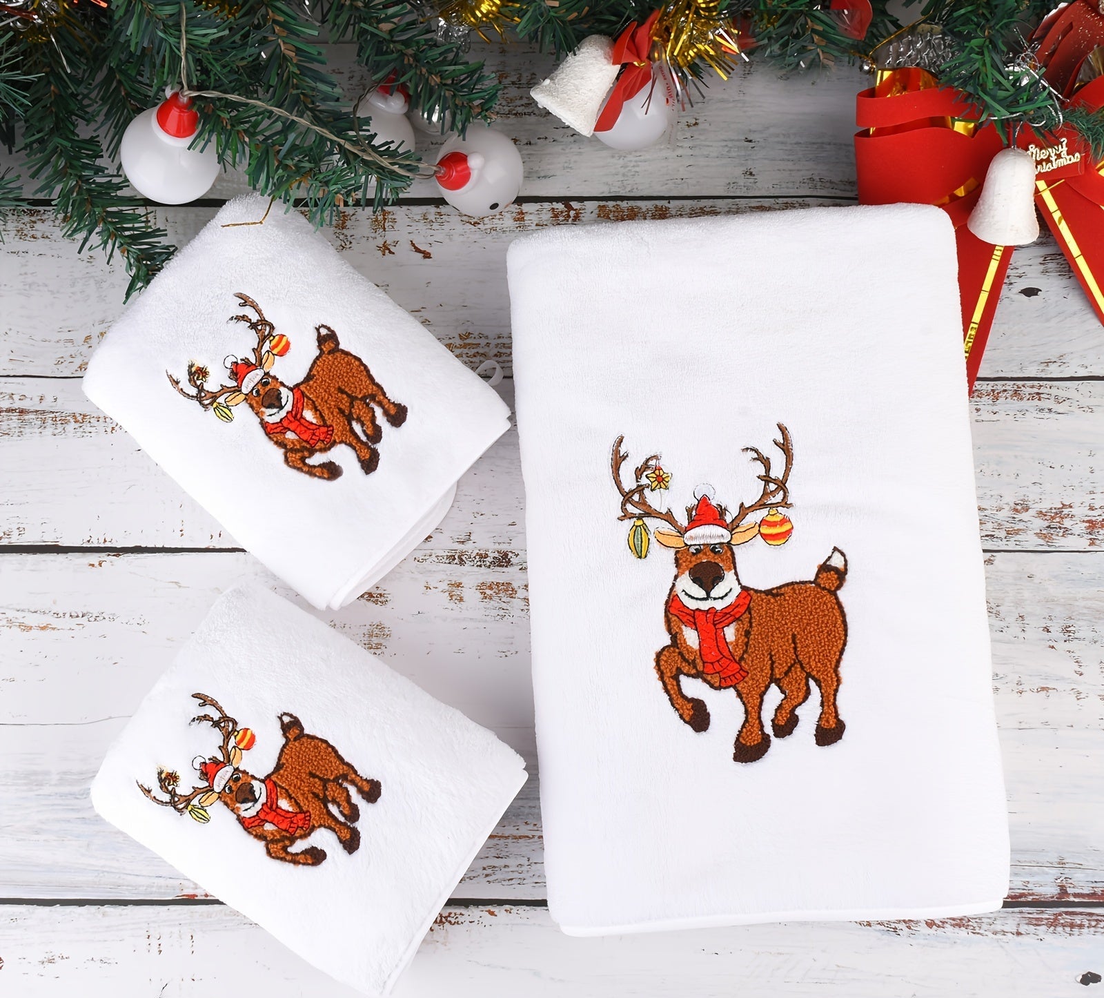 Vianočné uteráky – 3ks rôzne farby