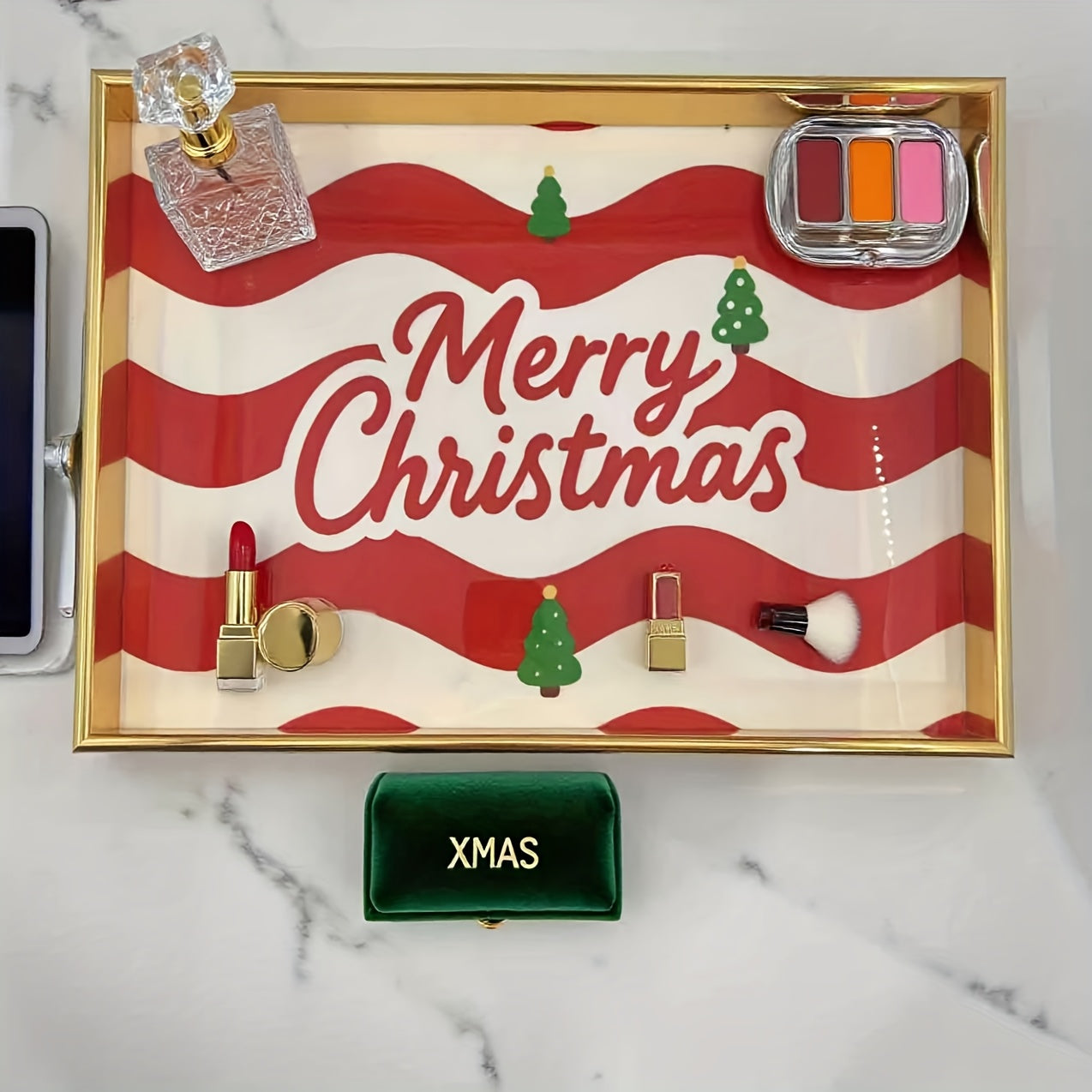 Vianočný podnos – červený