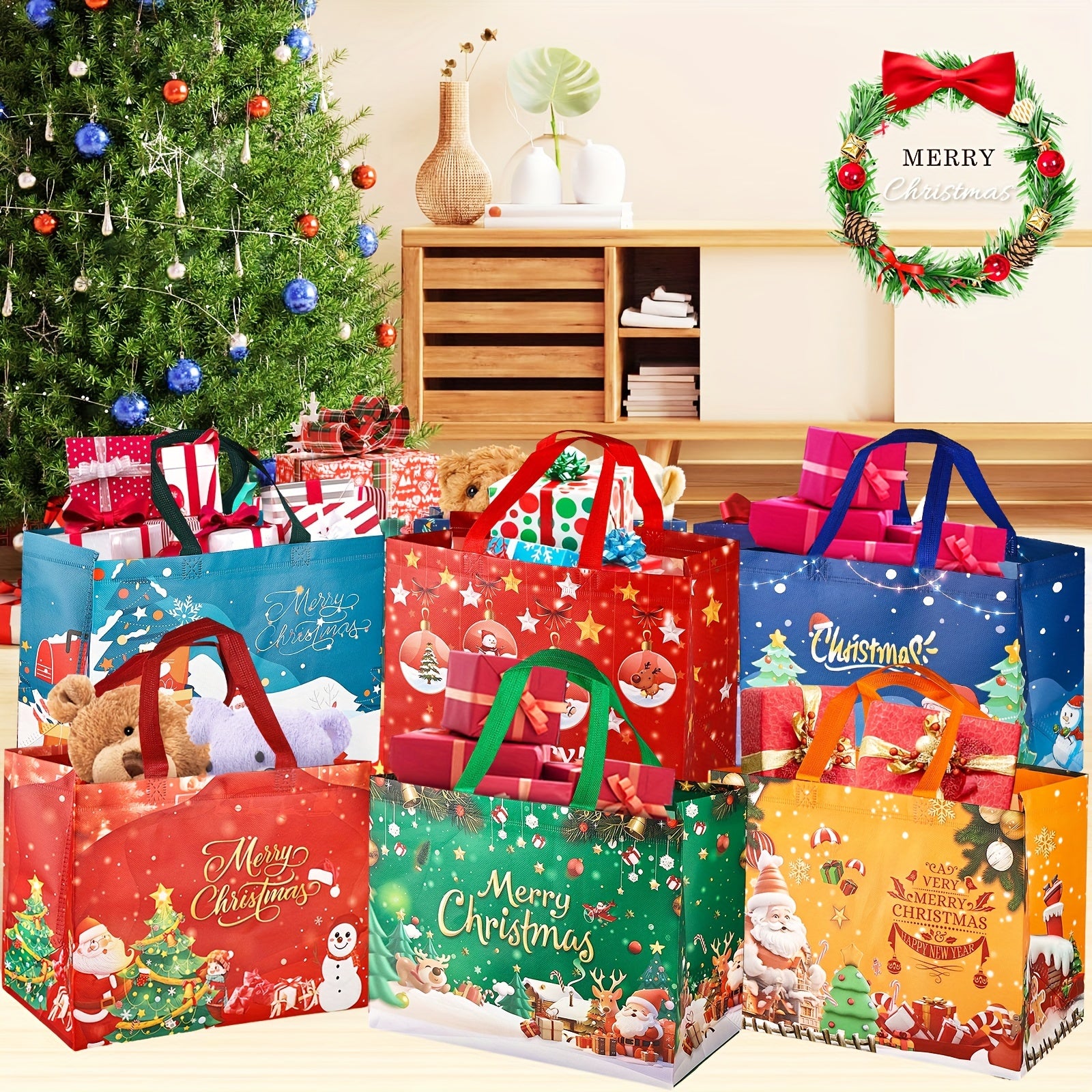 Vianočné darčekové tašky – 18ks