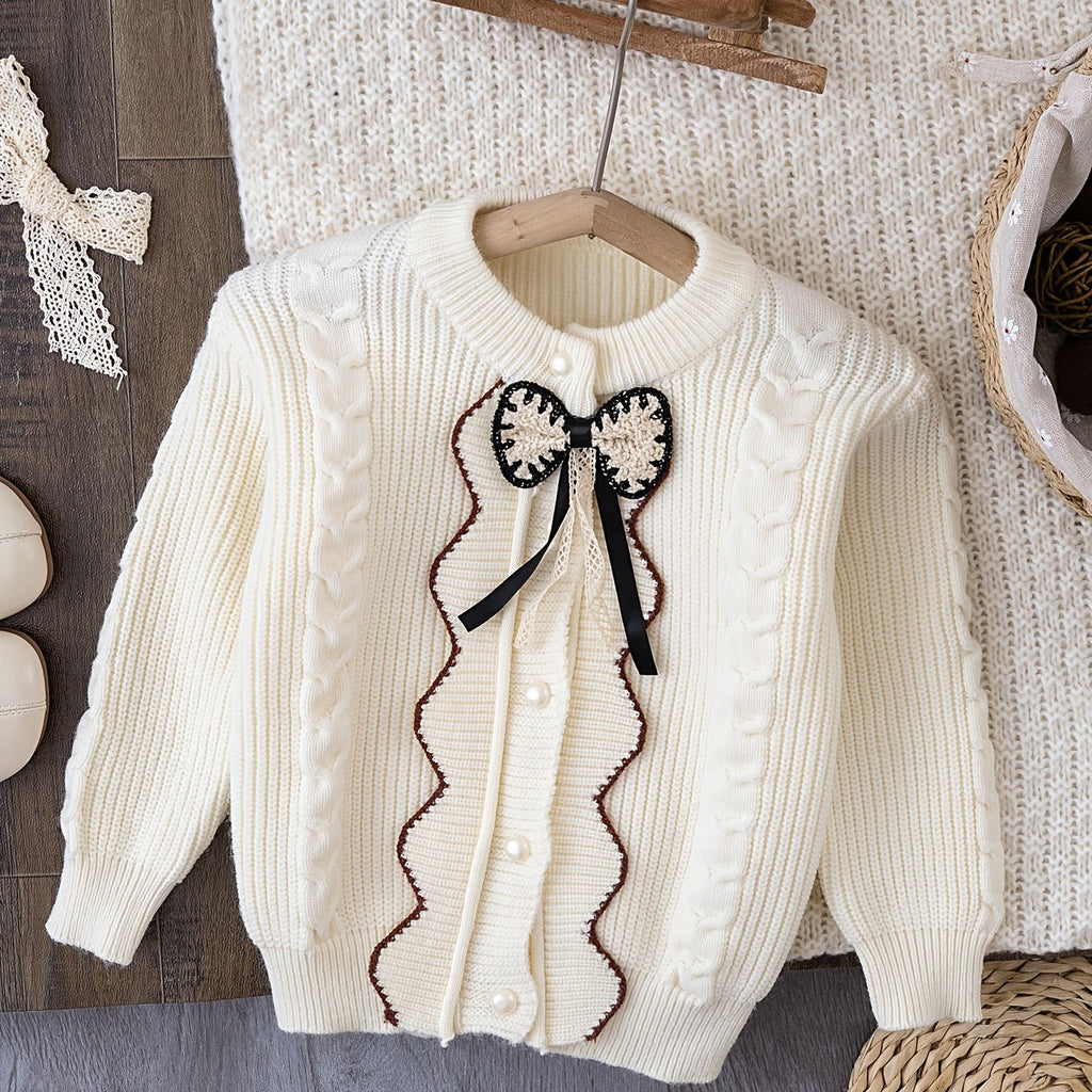 Vianočný sveter pre dievčatá – biely