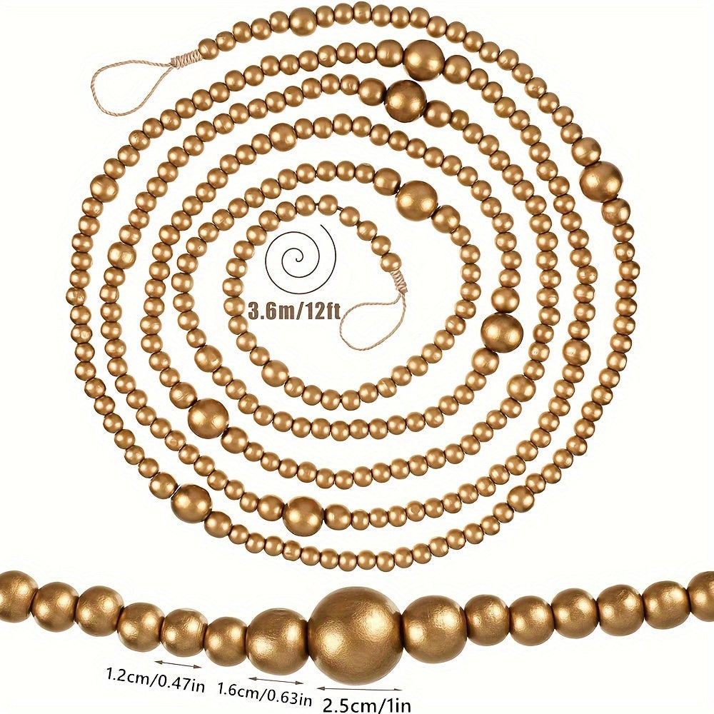 Vianočná girlanda – drevené korálky