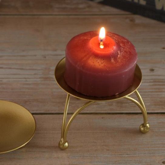 Vintage svietnik – čierny a zlatý