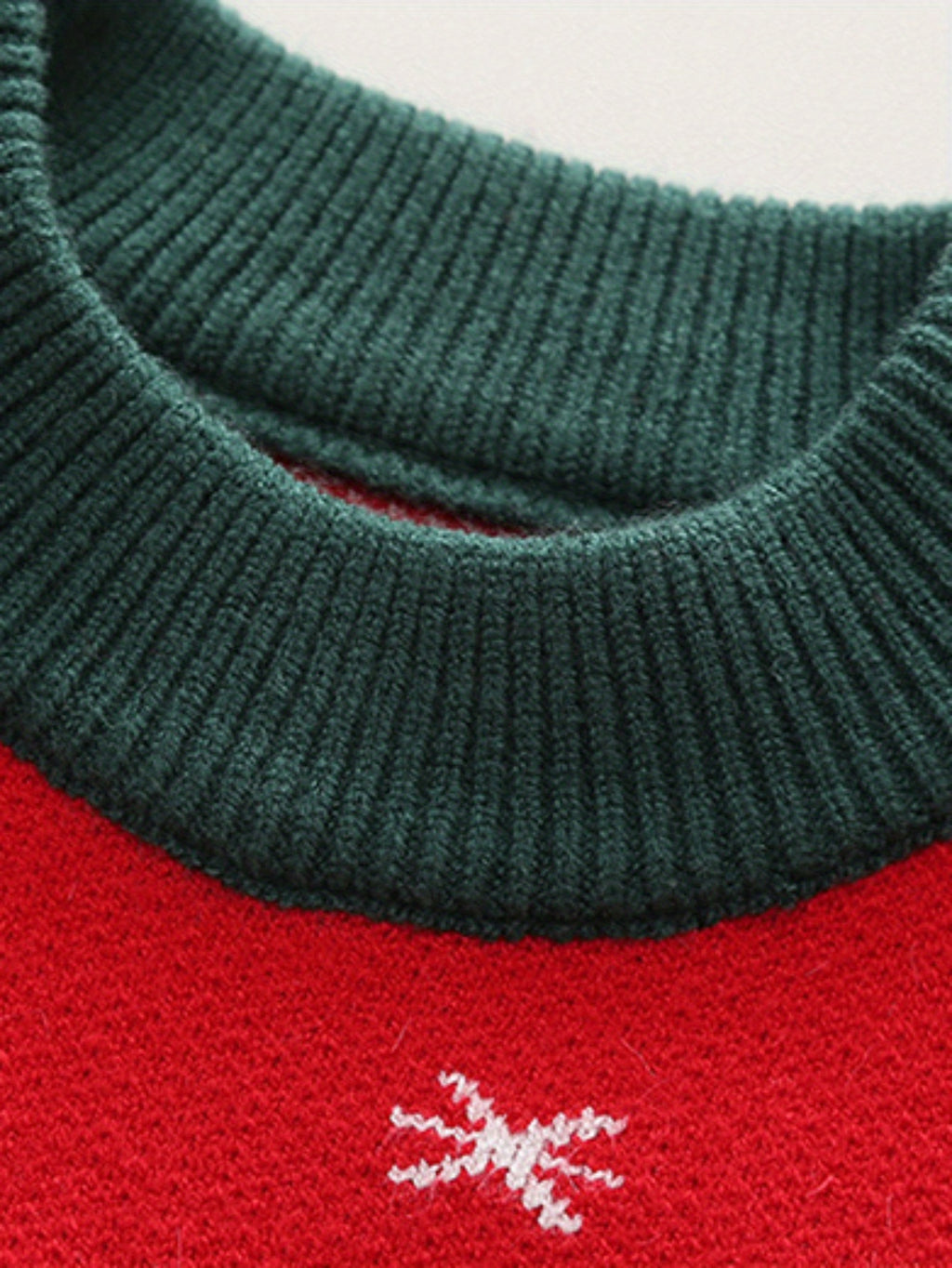 Detský vianočný sveter – červený a tmavozelený