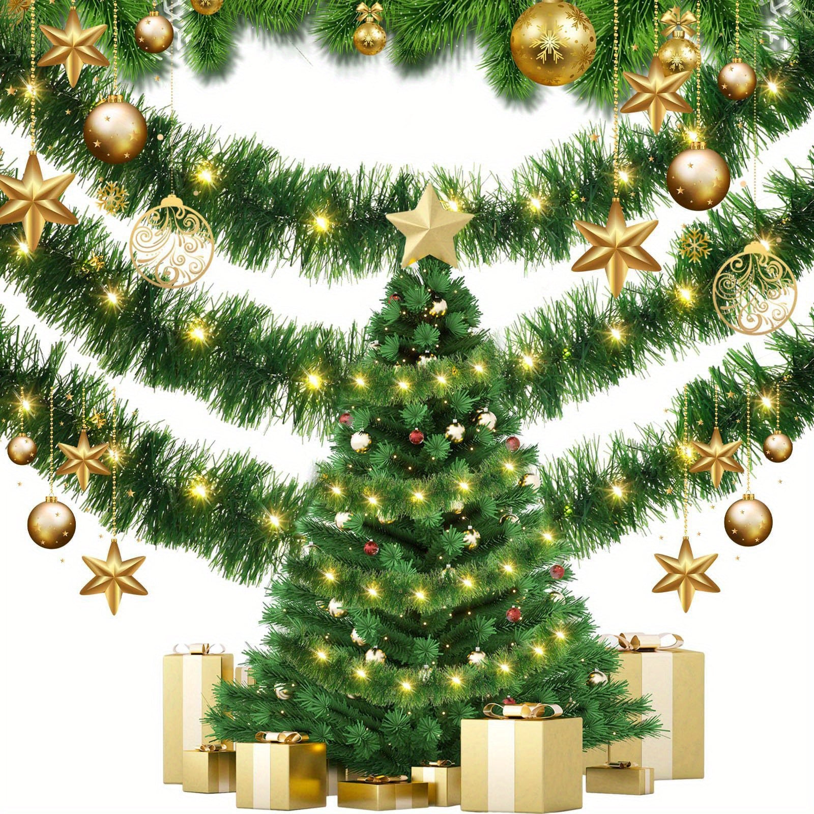 Vianočné svetielka – zelené metalické