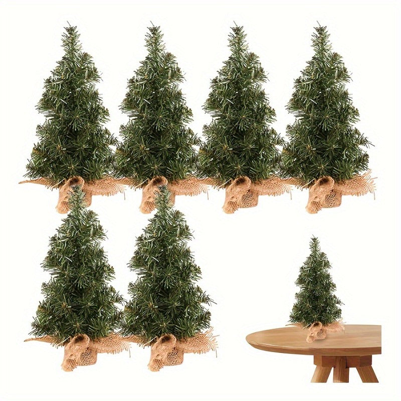 Mini Vianočné Stromčeky – 6 ks
