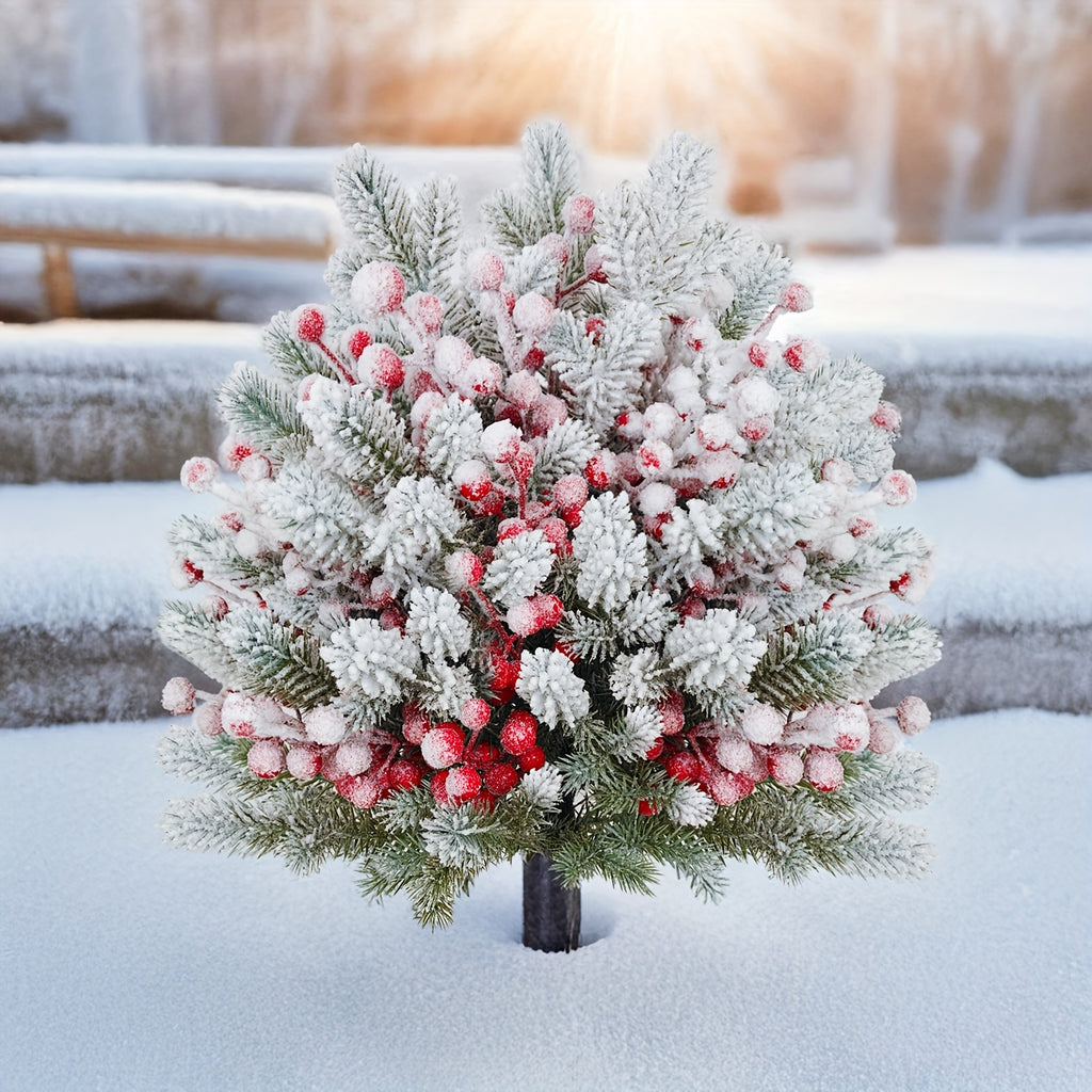 Umelý vianočný stromček – snehom pokrytý