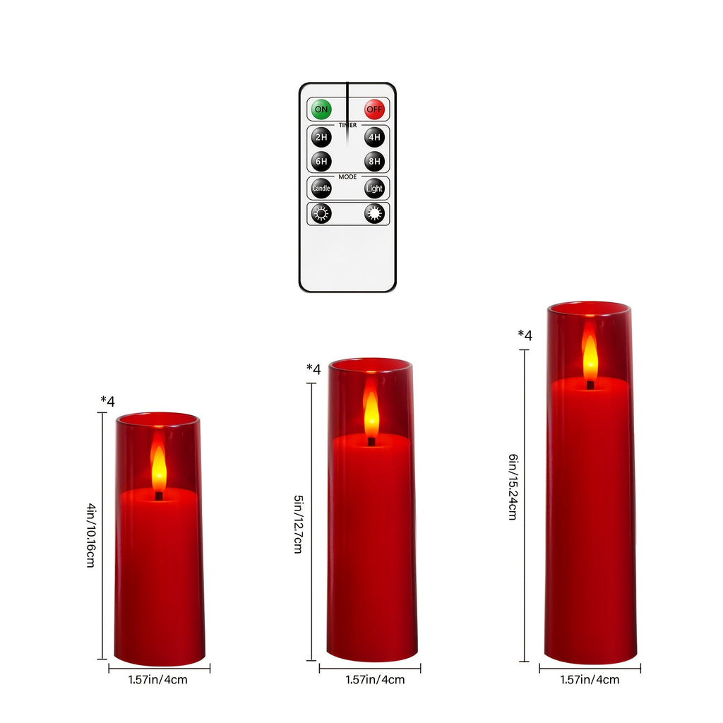 LED sviečky – 12ks rôzne farby