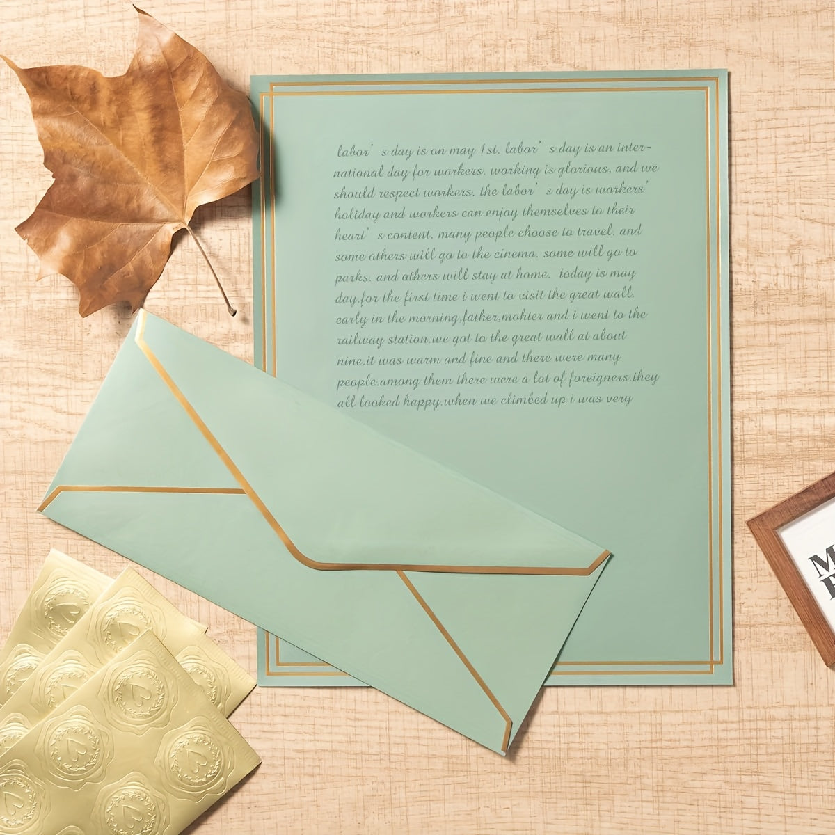 Súprava na písanie – zlaté okraje