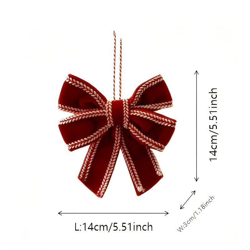 Vianočné ozdoby – červené a biele mašle