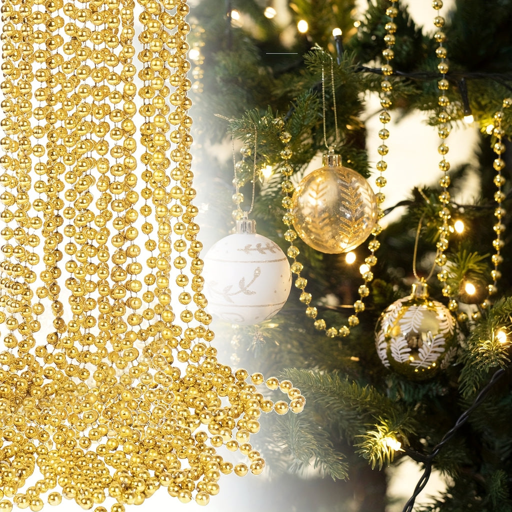 Vianočný girland s guľatými perličkami – 3m