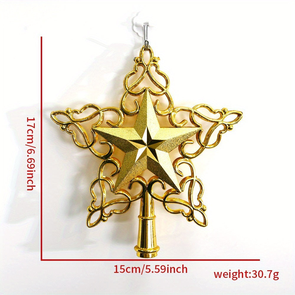 Vianočná hviezda na stromček – zlatá