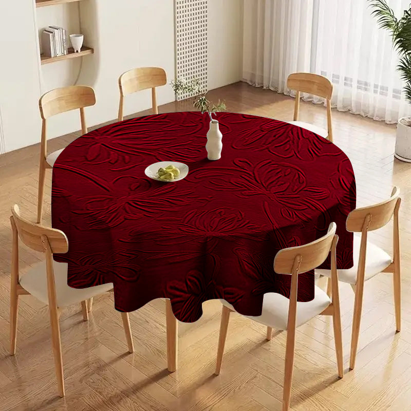 Obrus – červený kvetinový vzor