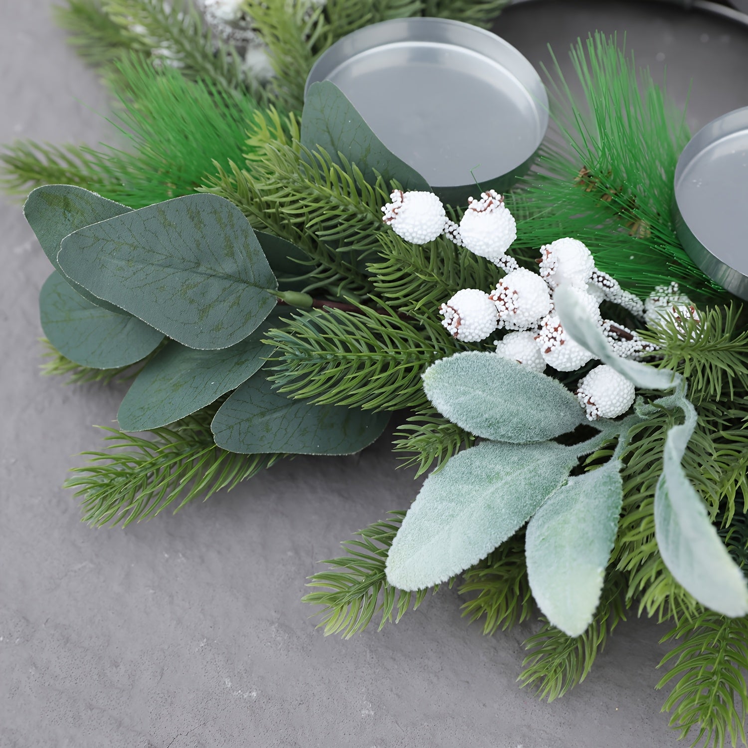 Vianočný veniec – dekoratívny svietnik