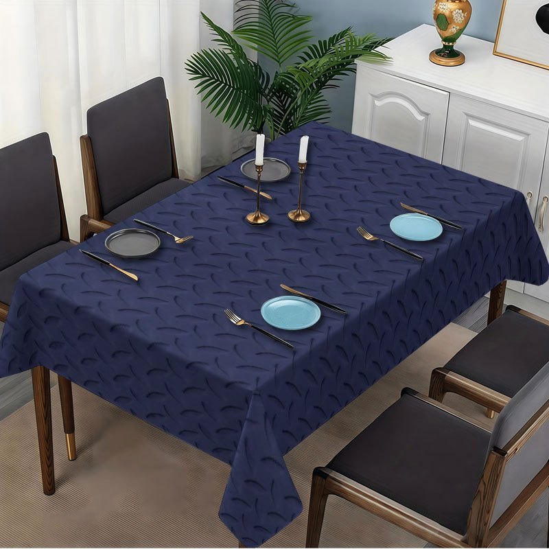 Obrus – tmavomodrý vlnitý