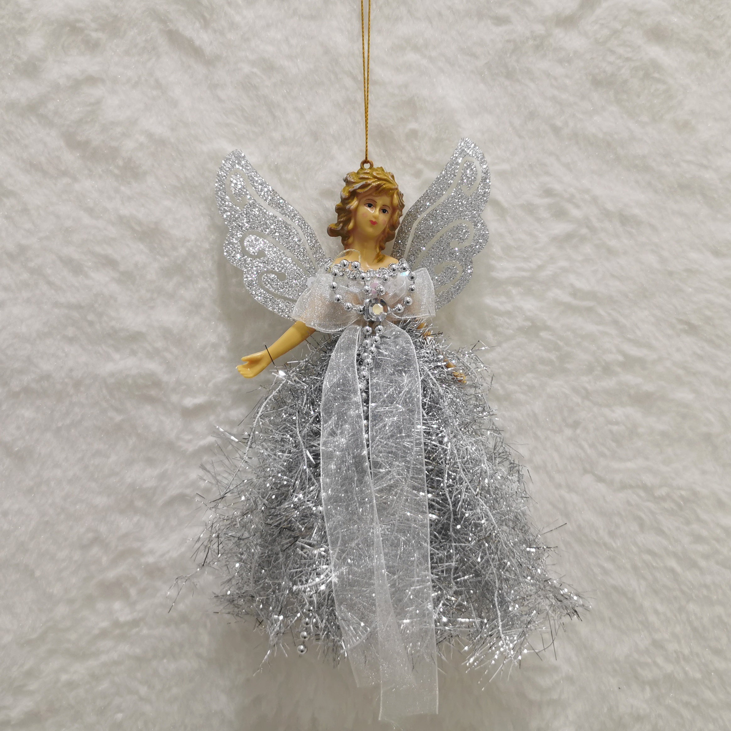 Vianočná ozdoba – plyšový anjel