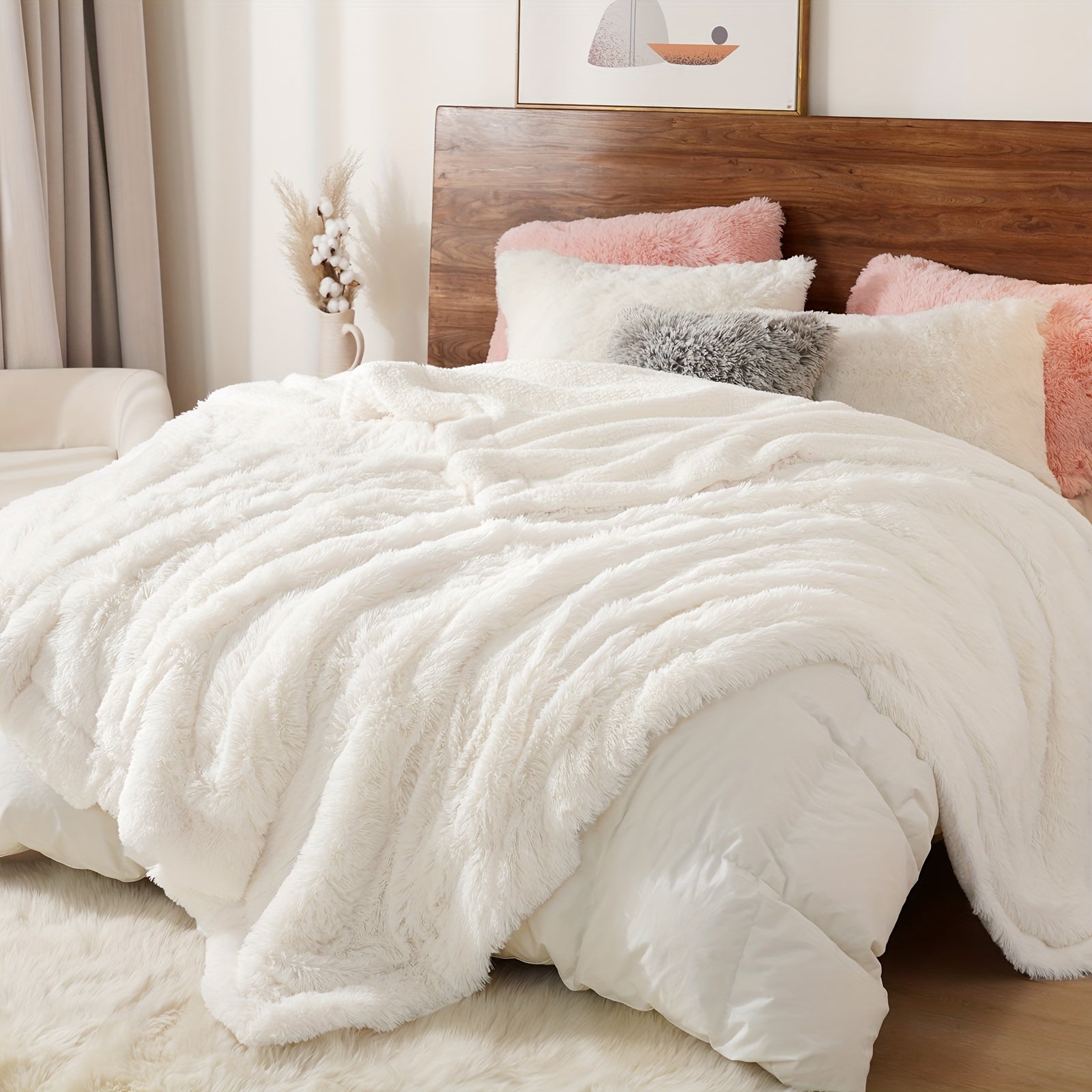 Luxusná ultra-mäkká umelá kožušina – sivá