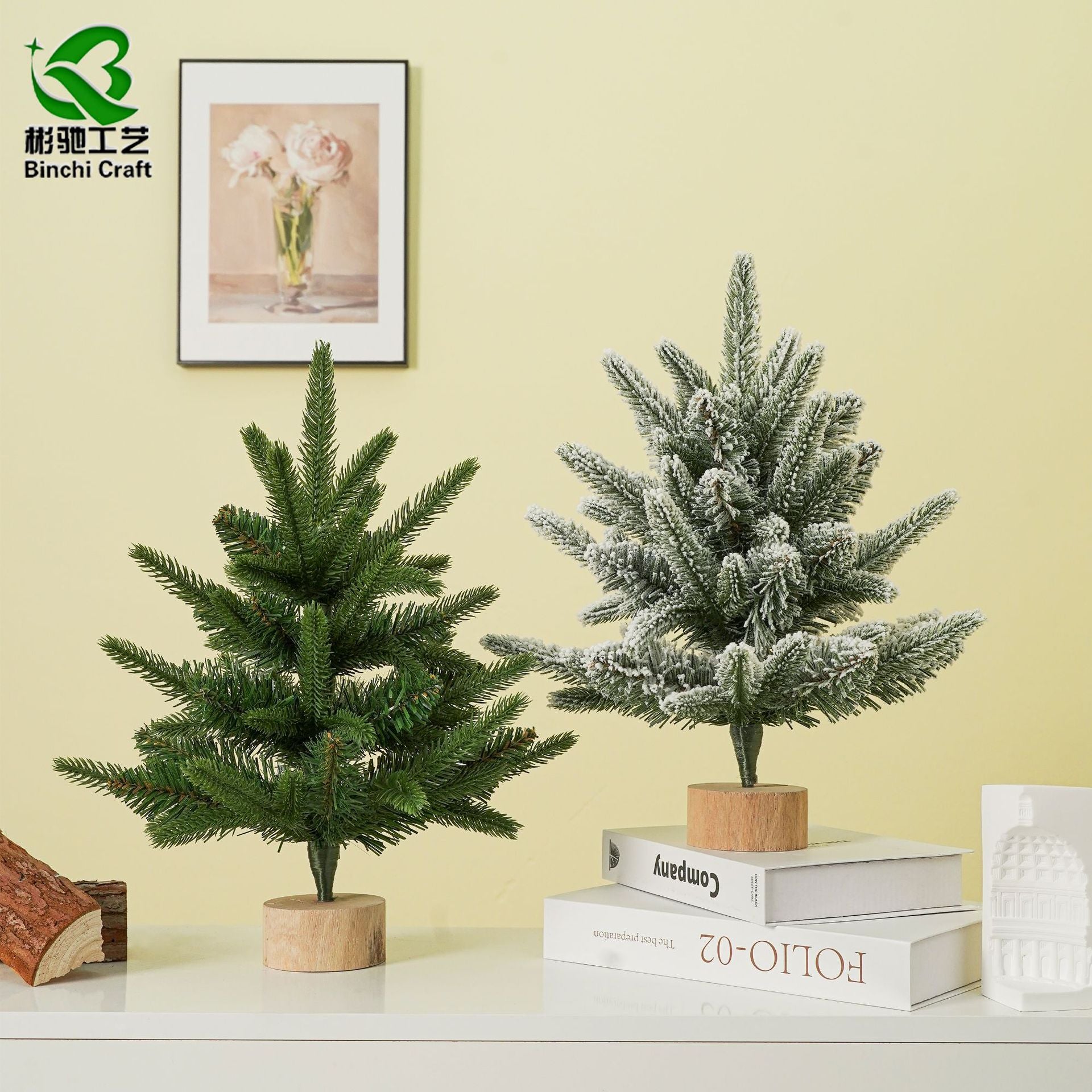 Mini umelý vianočný stromček – snehová pokrývka