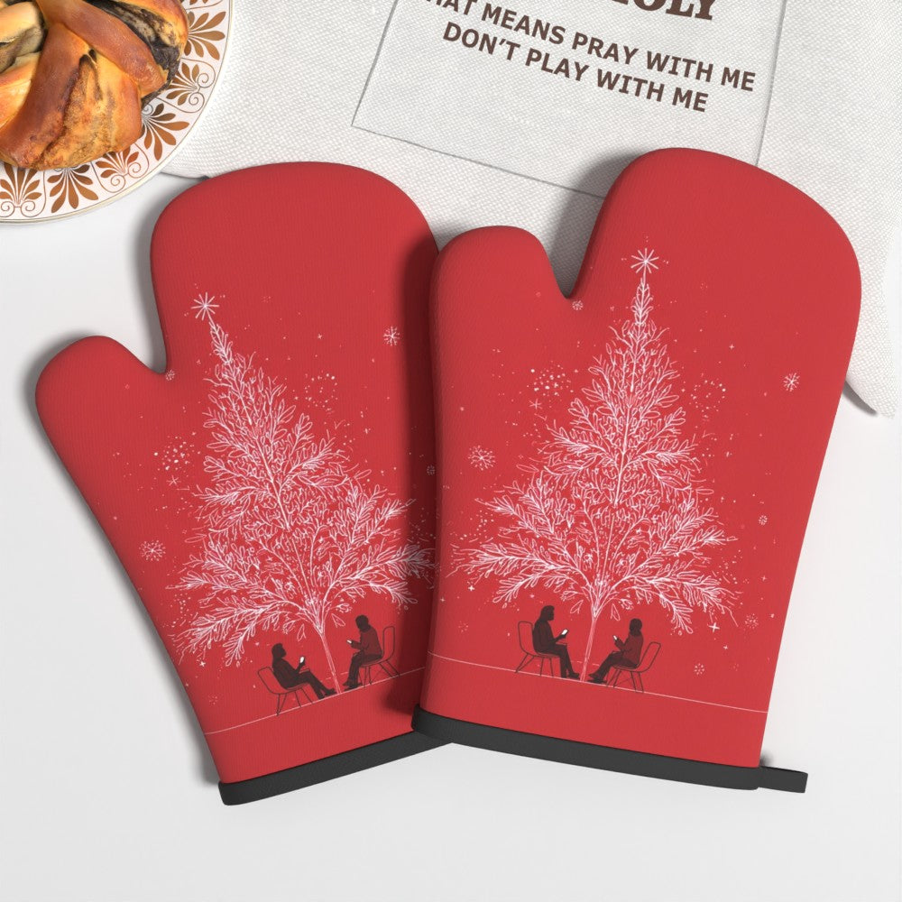 Rukavice do rúry – Vianočný stromček