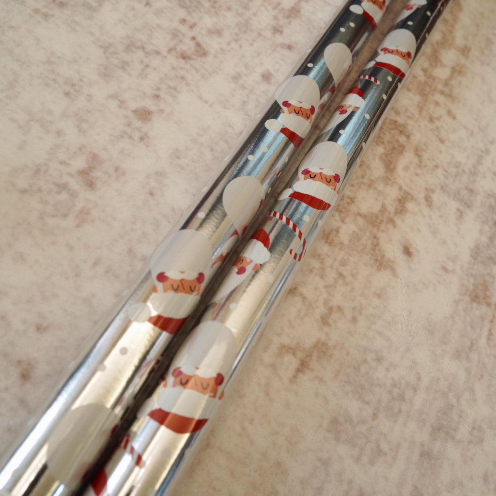 Vianočný papier na darčeky – Santa