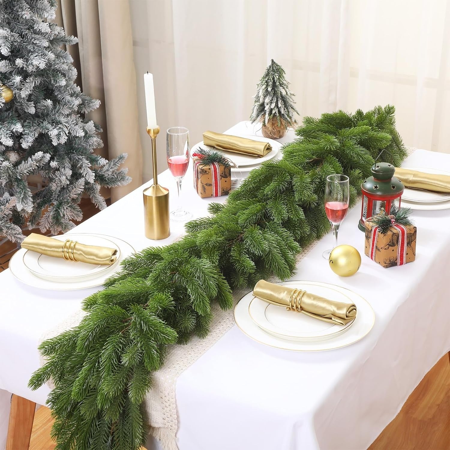 Umelý vianočný veniec – zelený