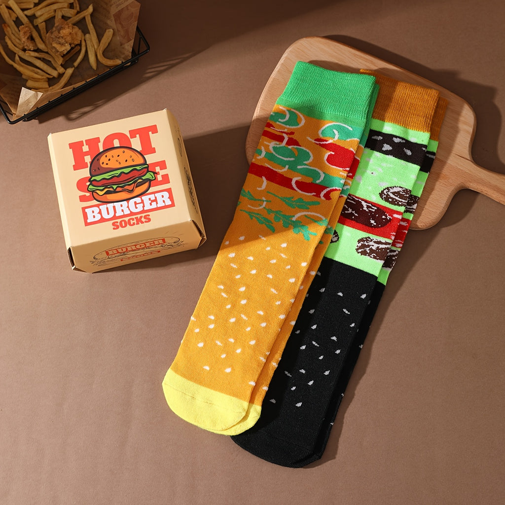 Ponožky s hamburgerom – 2 páry