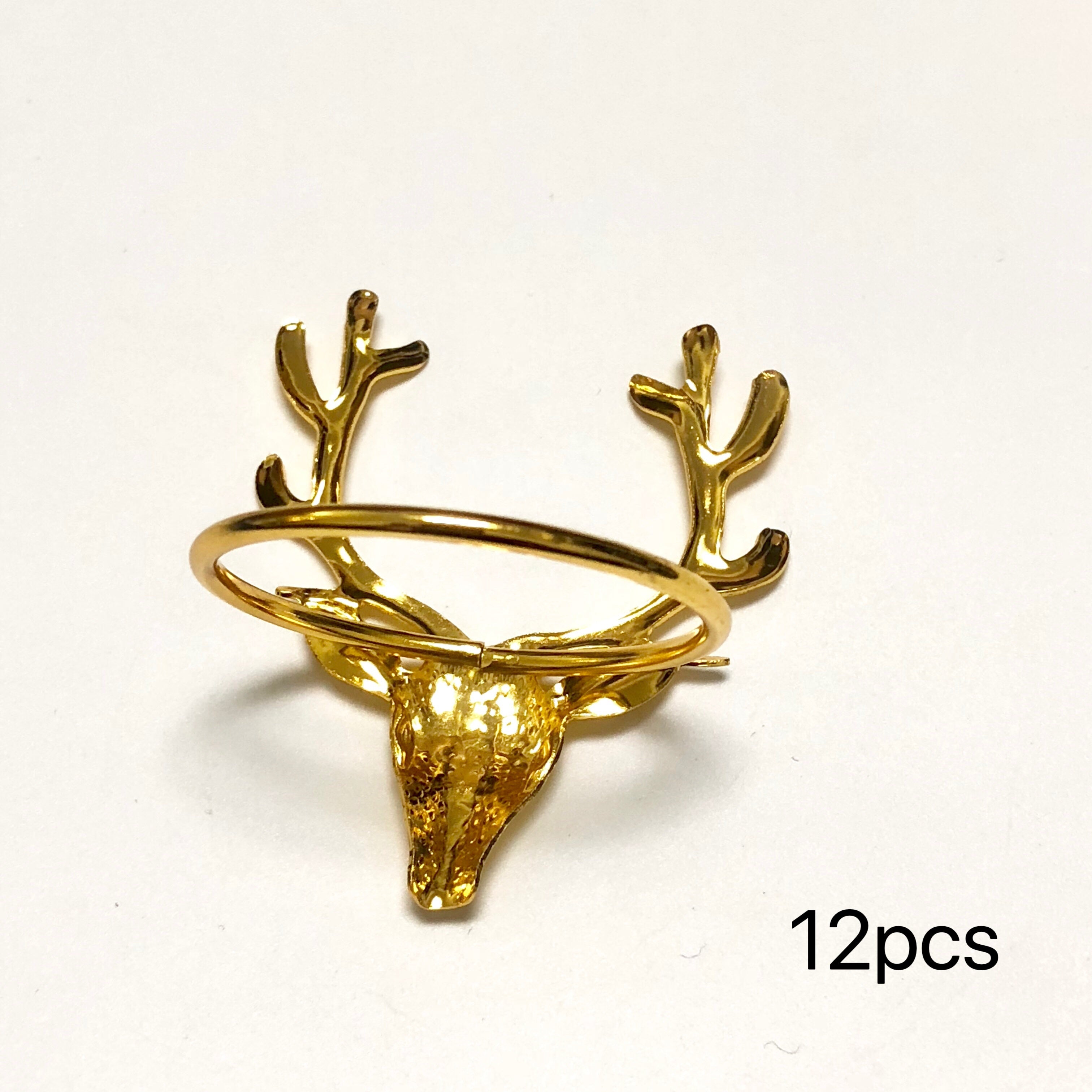 Súprava 12 vianočných sobích hláv