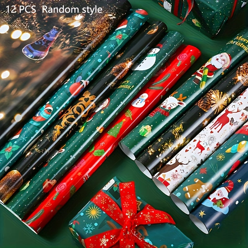 Vianočný baliaci papier – 12 ks