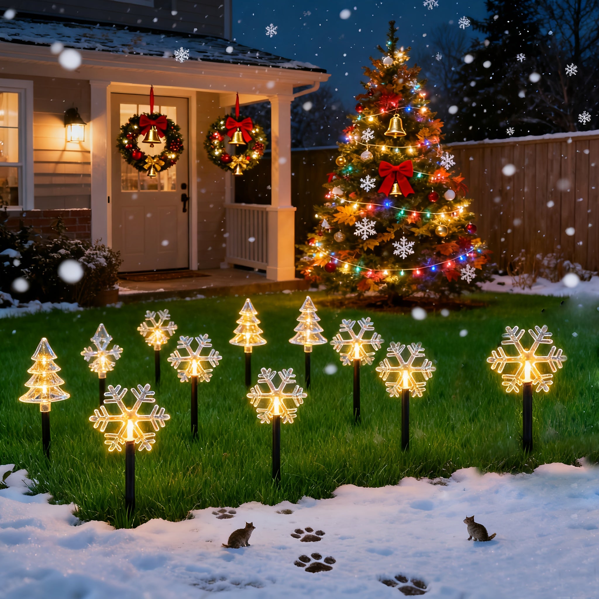 Vianočné svetielka – snehová vločka