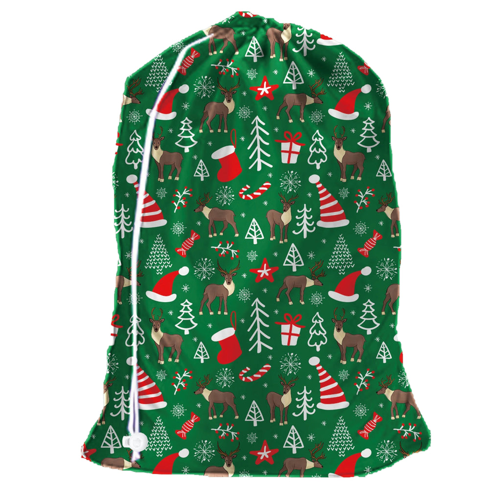 Vianočný darčekový vak – tmavozelený