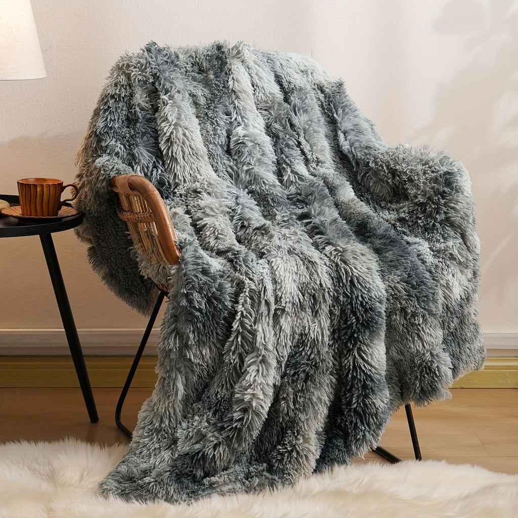 Luxusná ultra-mäkká umelá kožušina – sivá