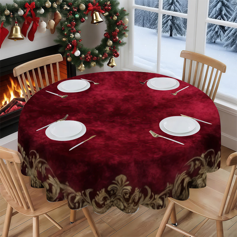 Vianočný obrus – červený krajkový