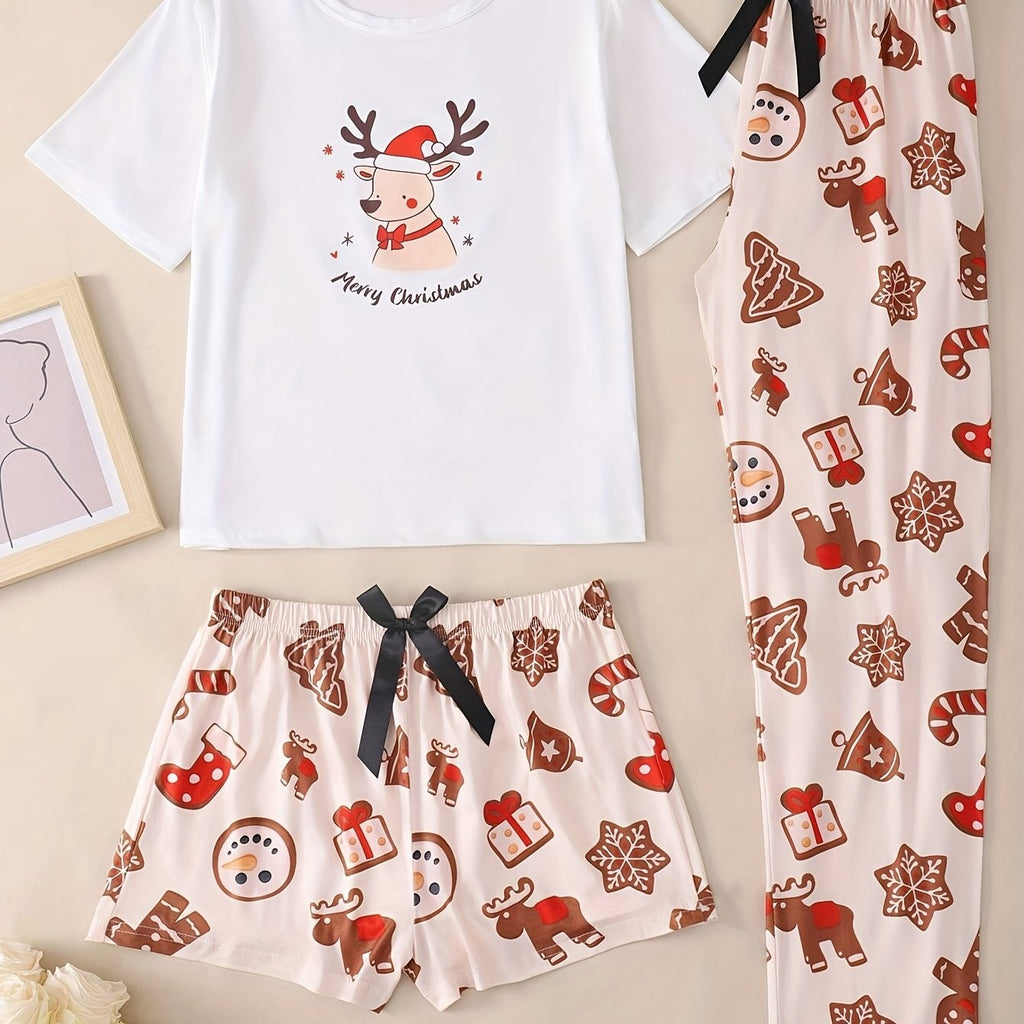 Dámsky vianočný pyžamový setík – multicolor