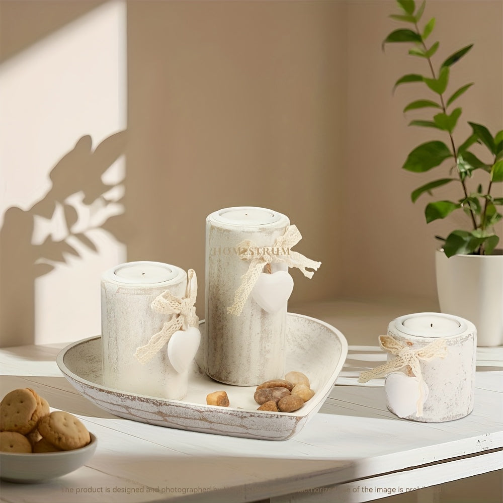 Súprava svietnikov – biela