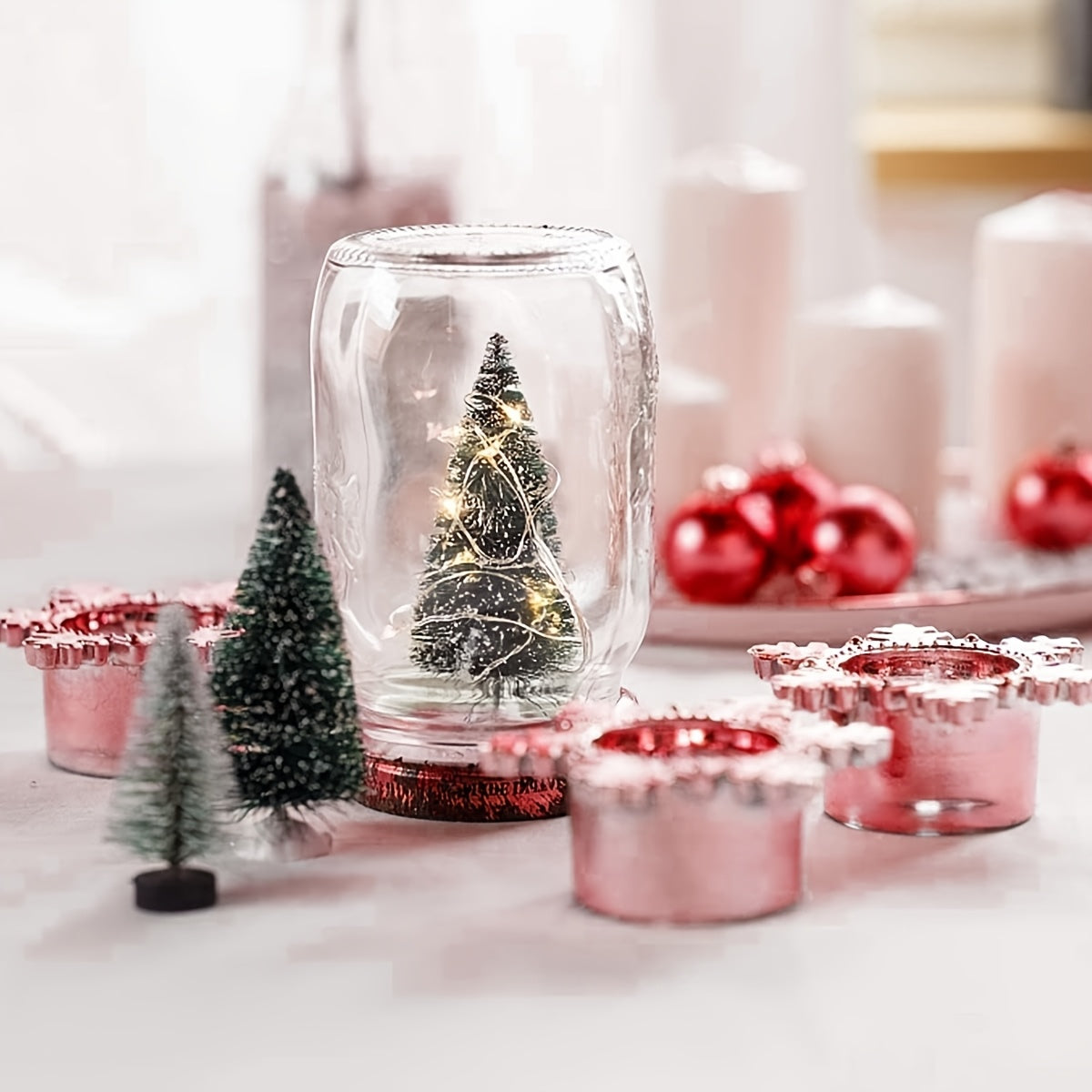 Mini vianočné stromčeky – 9 kusov