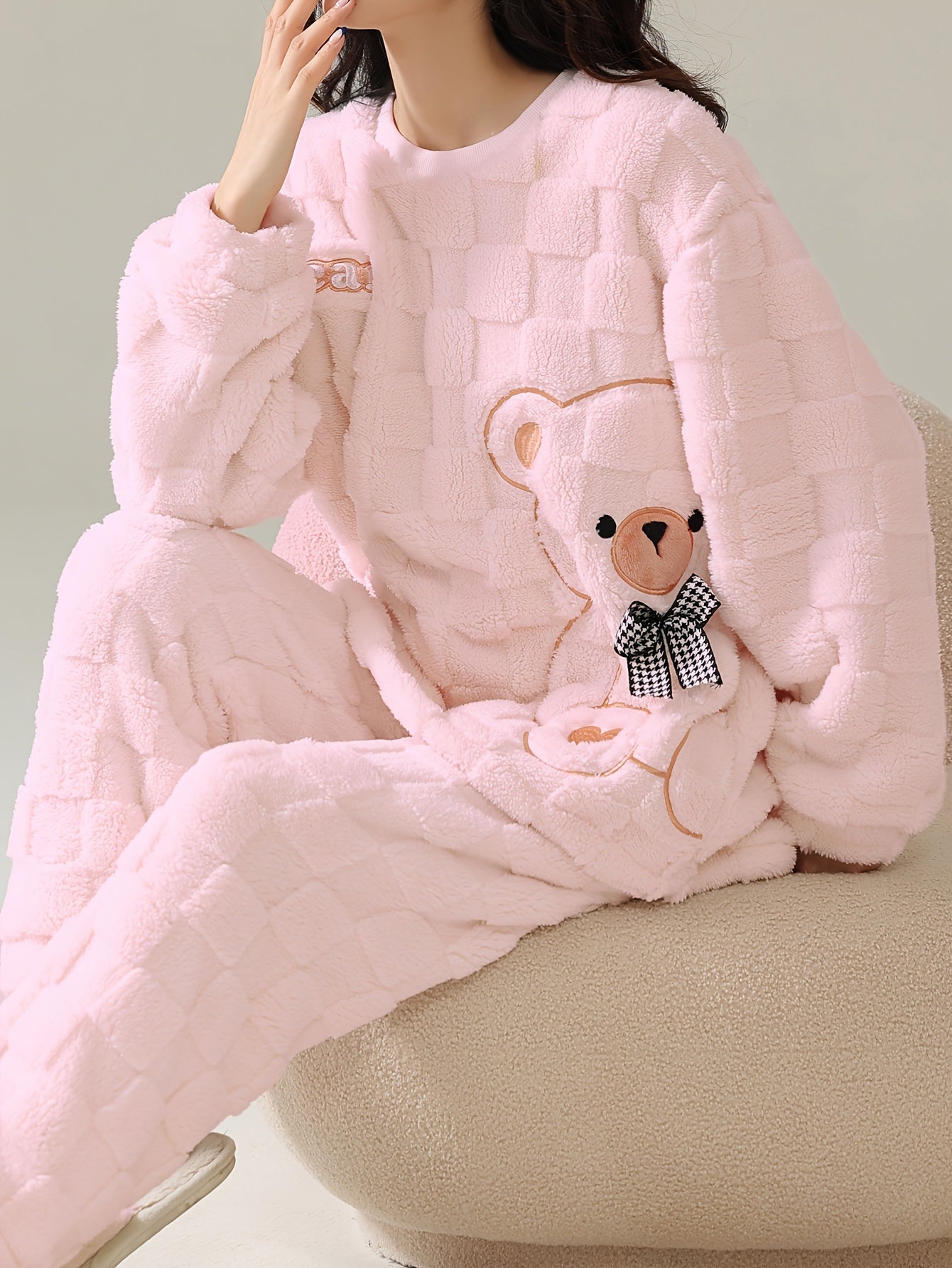 Dámsky zimný pyžamový setík – medvedík